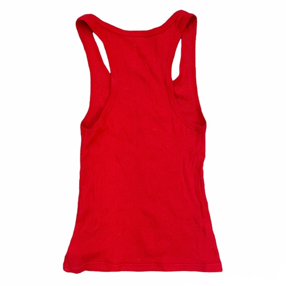 PINK Victoria’s Secret Red Racerback Tank Top with Sequin Details - Picture 2 of 7